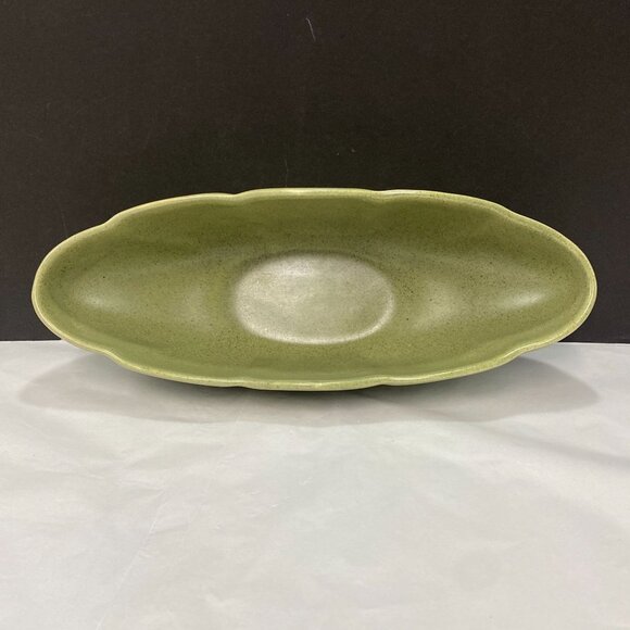 Vintage Haeger Potteries 3905 Green Oblong Decorative Bowl or Planter - Picture 6 of 11